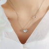 Mini Double Heart Love Necklace For Women Titanium Steel With 18K Gold Plated Electroplating All Match Clavicle Chain