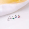 Mini Ear Bone Nail Screw Ball Sleeping Free Piercing Earrings Titanium Steel Geometric Electroplated For Women