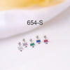 Mini Ear Bone Nail Screw Ball Sleeping Free Piercing Earrings Titanium Steel Geometric Electroplated For Women