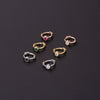 Mini Ear Buckle Single Zircon Ear Bone Ring Metal Geometric Electroplated Women's Piercing Earrings