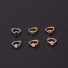 Mini Ear Buckle Single Zircon Ear Bone Ring Metal Geometric Electroplated Women's Piercing Earrings