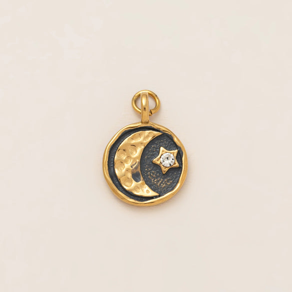 Mini Elephant Lotus Heart Sun And Moon Pendant Necklace Stainless Steel Electroplating Unisex