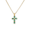 Mini Exquisite Copper Zircon Cross Pendant Necklace 18K Gold Plated Geometric Minimalist Style For Women