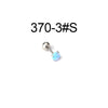 Mini Gem Piercing Earrings Stainless Steel Geometric Goldplated Electroplating For Women