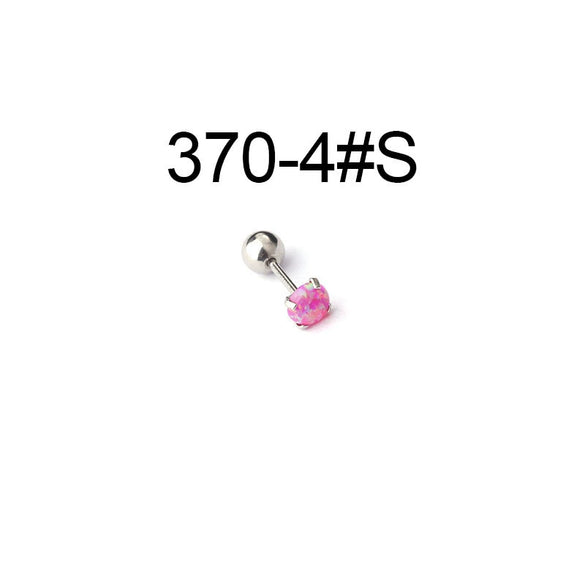 Mini Gem Piercing Earrings Stainless Steel Geometric Goldplated Electroplating For Women
