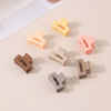 Mini Hair Clips For Women Plastic Resin Geometric Baking Paint Style For Summer