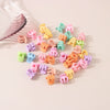 Mini Hair Clips For Women Plastic Resin Geometric Baking Paint Style For Summer