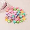 Mini Hair Clips For Women Plastic Resin Geometric Baking Paint Style For Summer