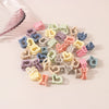 Mini Hair Clips For Women Plastic Resin Geometric Baking Paint Style For Summer