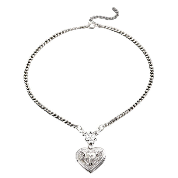 Mini Heart Shape Copper Retro Jewelry Necklace With Electroplating