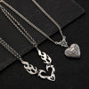 Mini Heart Shape Copper Retro Jewelry Necklace With Electroplating