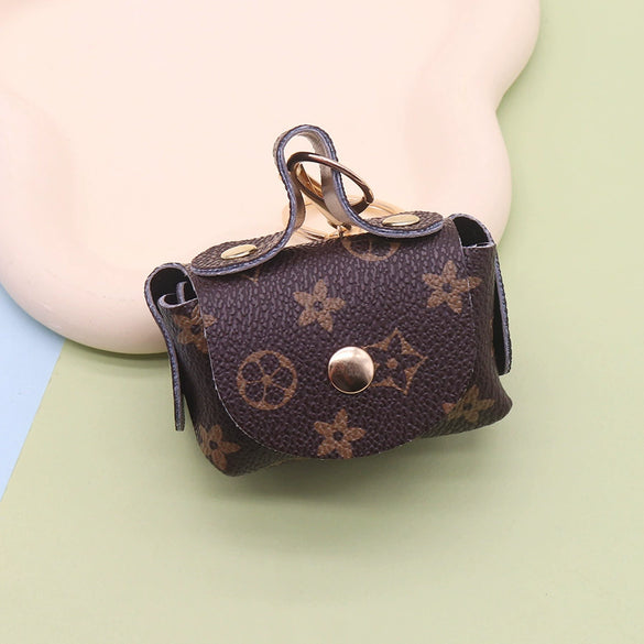 Mini Leather Storage Bag For Women Coin Purse Headphone Bag Key Bag With Modern Simplicity Style