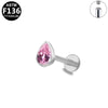 Mini Lip Nail Ear Bone Nail Flat Bottom Ear Nail Titanium Alloy Copper Stainless Steel Geometric Electroplated