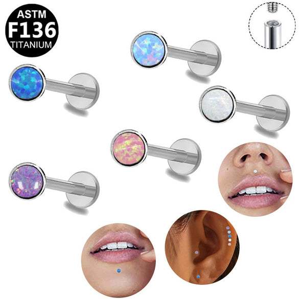 Mini Lip Nail Ear Bone Nail Flat Bottom Ear Nail Titanium Alloy Copper Stainless Steel Geometric Electroplated