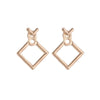 Minimal Geometric Hollow Rhinestone Stud Earrings Nhdp147176