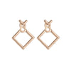 Minimal Geometric Hollow Rhinestone Stud Earrings Nhdp147176