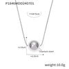 Minimalism Versatile Jewelry Geometric Round Bead Handmade Polished 316L Stainless Steel Gold Plated Pendant Snake Bone Chain Necklace