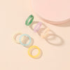 Minimalist Acrylic Geometric Ring Set Candy Color Simple Fashion Rings For Women And Unisex Wear