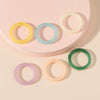 Minimalist Acrylic Geometric Ring Set Candy Color Simple Fashion Rings For Women And Unisex Wear