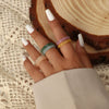 Minimalist Acrylic Geometric Ring Set Candy Color Simple Fashion Rings For Women And Unisex Wear