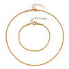 Minimalist Alloy Cross Pendant Necklace Set With Electroplating Water Wave Chain For Women