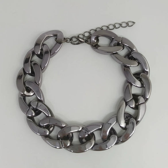Minimalist Alloy Geometric Thick Chain Bracelet For Women Electroplated Fashion Jewelry Wholesale