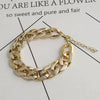 Minimalist Alloy Geometric Thick Chain Bracelet For Women Electroplated Fashion Jewelry Wholesale