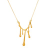 Minimalist Alloy Liquid Lava Pendant Necklace Irregular Collarbone Chain Electroplated Simple Fashion Jewelry For Women