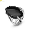 Minimalist Alloy Open Ring With Rhombus Horse Eye Natural Stone Inlay Fashion Adjustable Ring For Women