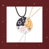 Minimalist Alloy Patchwork Necklace With Sun Moon Cloud And Star Geometric Pendant Electroplated Regular Chain For Best Friends