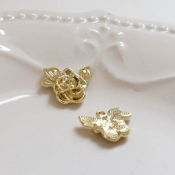 Minimalist Alloy Silver Plated Gold Plated Geometric Rose Photo Frame Jewelry Earrings Necklace Accessories Handmade Electroplated