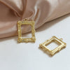 Minimalist Alloy Silver Plated Gold Plated Geometric Rose Photo Frame Jewelry Earrings Necklace Accessories Handmade Electroplated