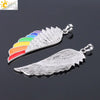 Minimalist Aluminum Alloy Wings Pendant Necklace With Natural Stone Stainless Steel Copper Fittings Electroplated For Men And Women