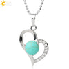 Minimalist Amethyst Crystal Heart Pendant Necklace With Silver Plated Alloy Ball Chain Rhinestone Accent For Couples