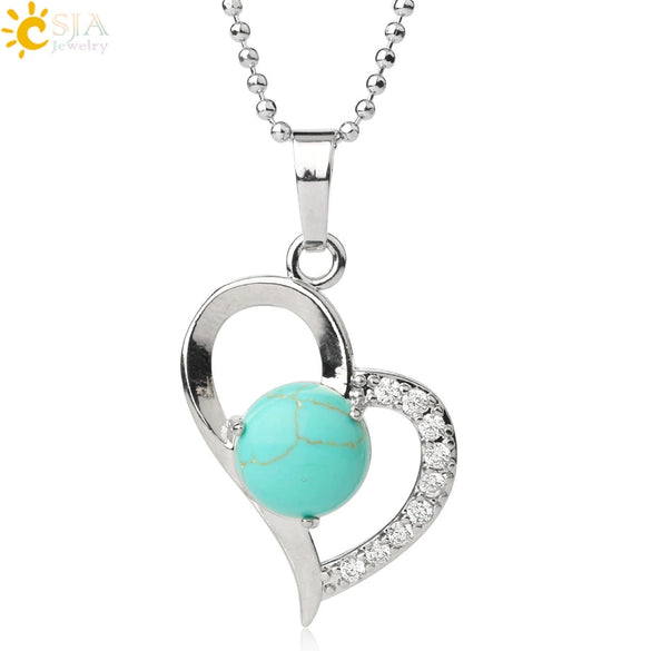 Minimalist Amethyst Crystal Heart Pendant Necklace With Silver Plated Alloy Ball Chain Rhinestone Accent For Couples