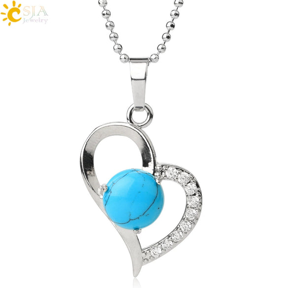 Minimalist Amethyst Crystal Heart Pendant Necklace With Silver Plated Alloy Ball Chain Rhinestone Accent For Couples