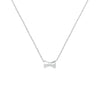 Minimalist Bow Necklace For Women Titanium Steel Copper Electroplating Cross Chain
