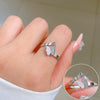 Minimalist Butterfly Titanium Steel Crown Pattern Polished Bungee Ring For Men And Women