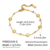Minimalist Casual Constellation Stainless Steel Real Gold Plated Handmade Bracelet For Women