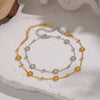 Minimalist Casual Constellation Stainless Steel Real Gold Plated Handmade Bracelet For Women