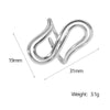 Minimalist Cold Style Sshaped Niche Design Sense Geometric Stainless Steel Ring For Women With Electroplating