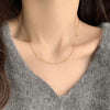 Minimalist Cold Style Ushaped Titanium Steel Necklace With Ochain And Electroplating For Women
