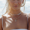 Minimalist Copper Cross Pendant Necklace With Paperclip Chain Geometric Electroplated Layered Necklace For Women