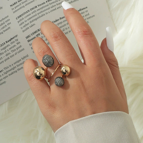 Minimalist Copper Electroplated Women’s Ring Jewelry Wholesale Small Gift Fashion Accessory