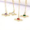 Minimalist Copper Heart Pendant Necklace With Zircon Inlay And Water Wave Chain Electroplated Fashion Jewelry For Women