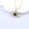Minimalist Copper Heart Pendant Necklace With Zircon Inlay And Water Wave Chain Electroplated Fashion Jewelry For Women