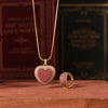 Minimalist Copper Love Pendant Titanium Steel Necklace For Women With 18K Gold Plated Opening Ring And Electroplating Design