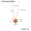 Minimalist Copper Love Pendant Titanium Steel Necklace For Women With 18K Gold Plated Opening Ring And Electroplating Design
