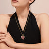 Minimalist Copper Love Pendant 316L Stainless Steel Necklace With Zirconium Plated 18K Gold And Electroplating Process