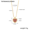 Minimalist Copper Love Pendant 316L Stainless Steel Necklace With Zirconium Plated 18K Gold And Electroplating Process